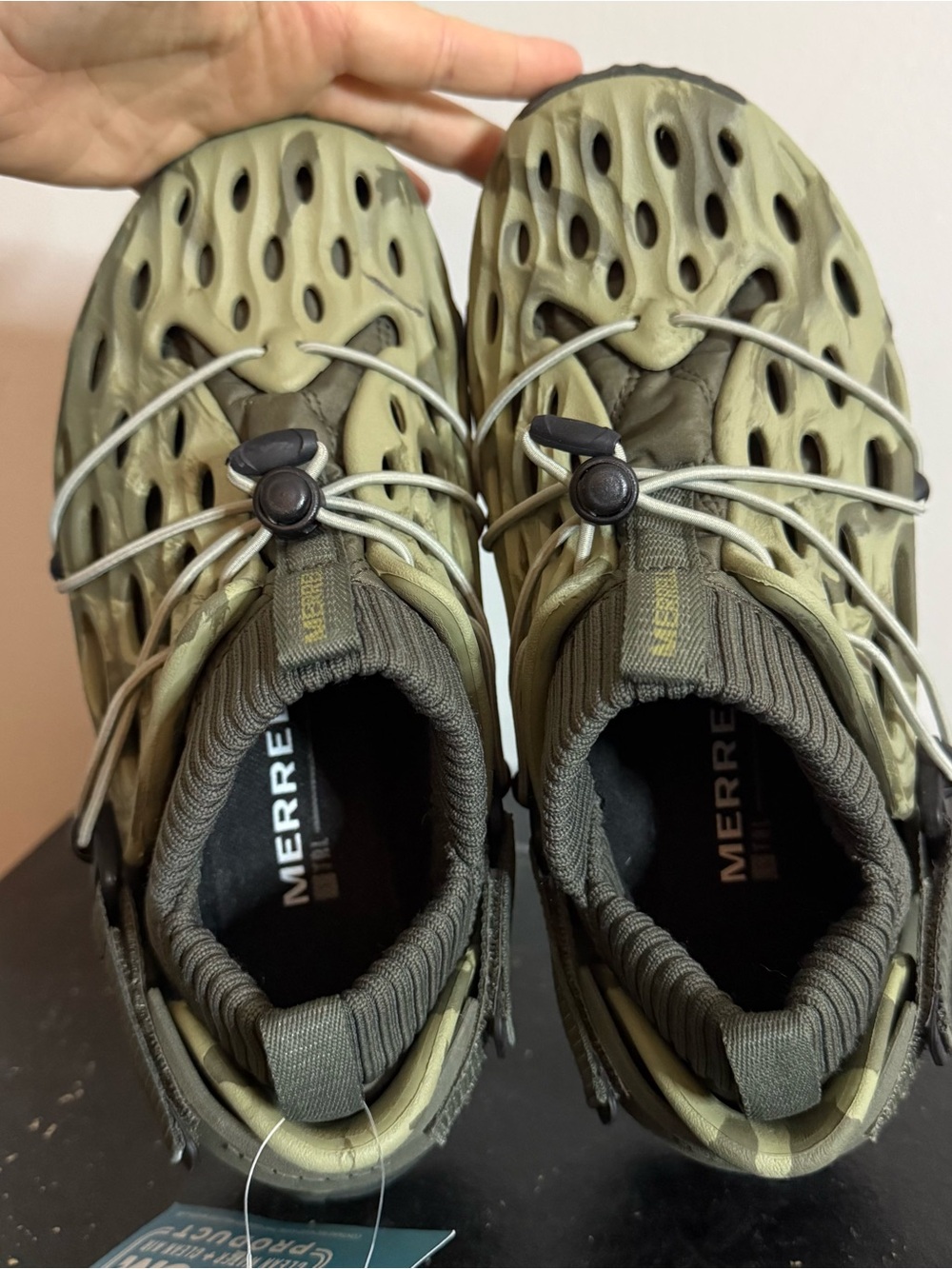 Merrell Women’s 8 NEW Hydro Ripstop 1TRL Moc Olive Green Slip-On Sandal Sneakers - Picture 7 of 8
